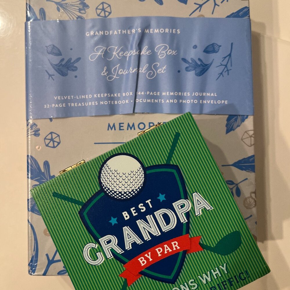 Best Grandpa by Par Golf‎ Box with Notes + Keepsake Memory Journal Set (m/x)